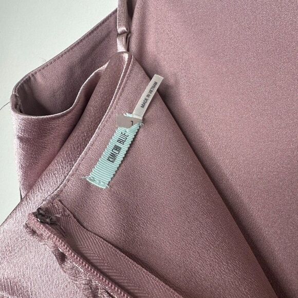 Kimchi Blue Mini-Dress Spaghetti Strap Ruffle metallic pink large - Picture 6 of 6